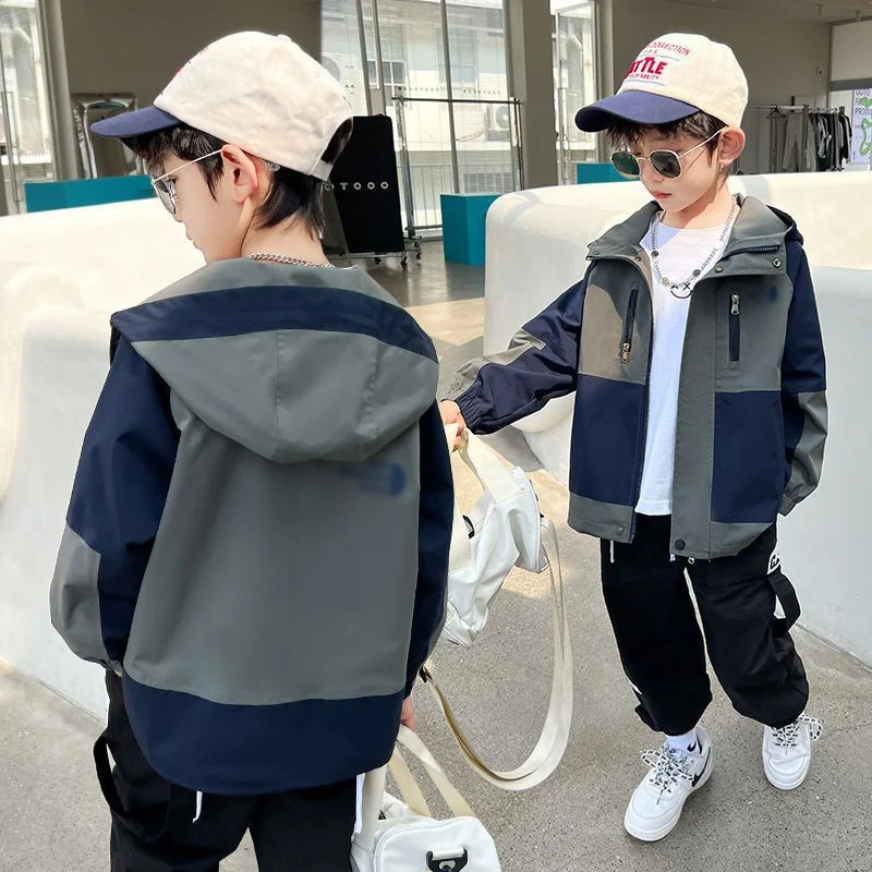 

Очаровательное весенне-осеннее пальто высокого качества, детская теплая одежда, пальто для мальчиков, хлопковая верхняя одежда, ветровка, 2025 г.