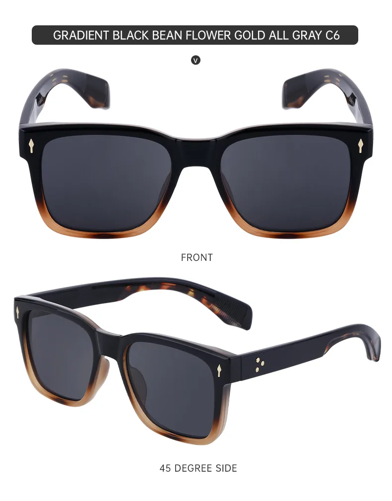 Neue quadratische Sonnenbrille für Männer Vintage Designer Sonnenbrille Frauen trend ige Luxus Retro Mode Brille Gafas de Sol Hombre Zonnebril – Detail 16