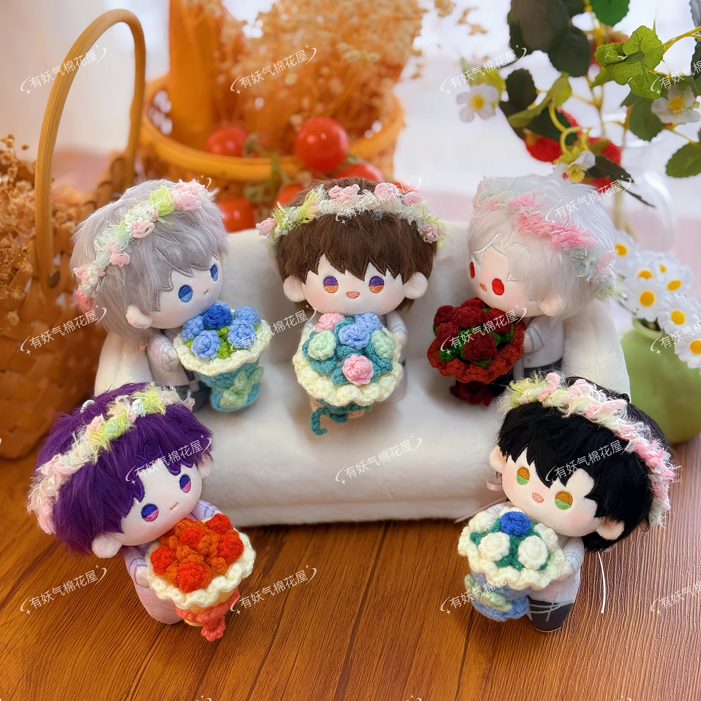 Original Love And Deep Space Handmade Rafayel Xavier Zayne Sylus Caleb Plush Pendant 10cm Cotton Dolls Girl Birthday Gifts