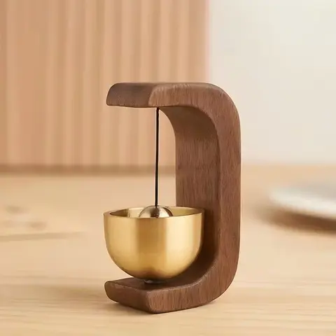 Japanese Wooden Wind Chimes Wireless Doorbell Hanging Decorations Entrance Door Bell Decorative Wind Bell for Home Opening