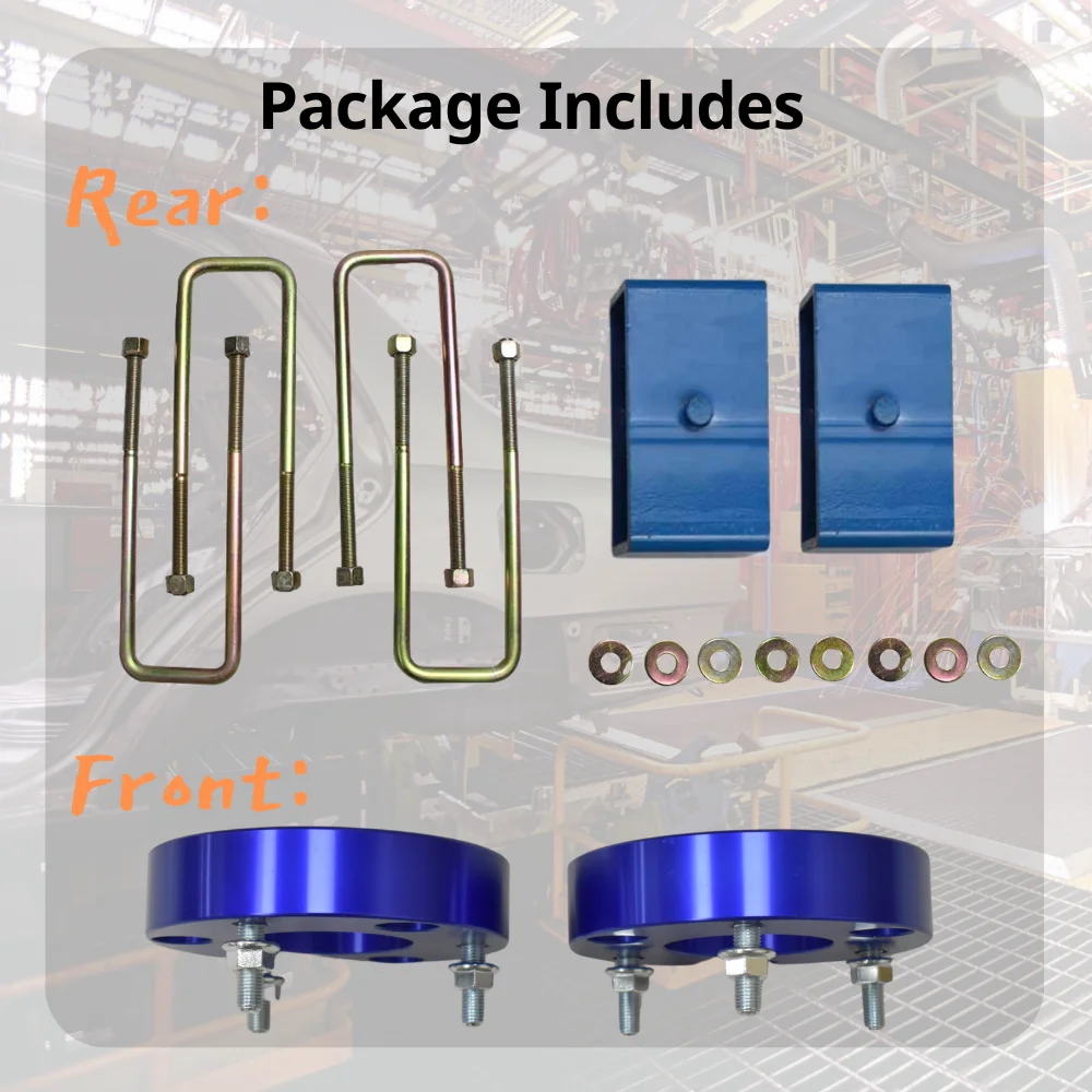 Kit de Levage Avant et Arrière pour Nissan Navara D40 2005-2014, Entretoises de Levage, Amortisseur à Ressort