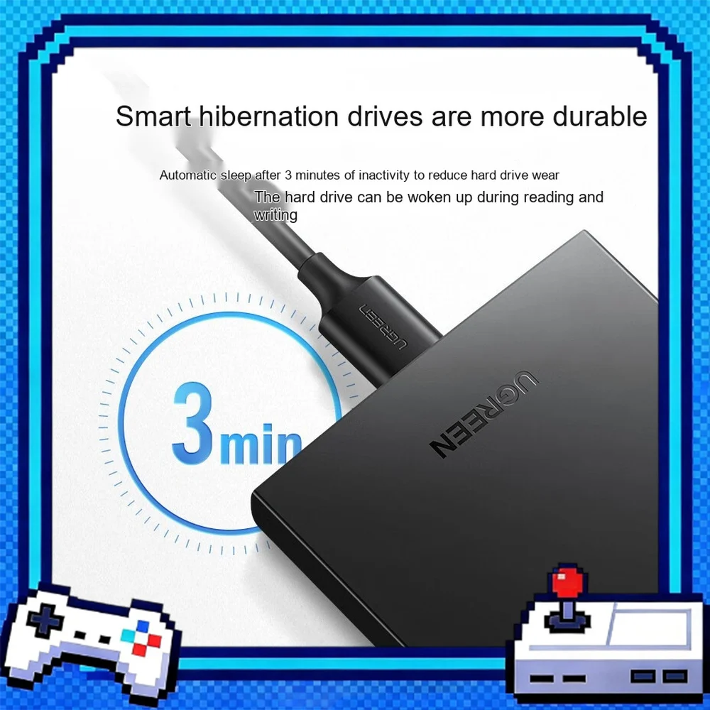 UGREEN 60353 CM237 2.5 Inch SATA HDD Enclosure USB 3.0 5Gbps External Hard Drive Case for SSD HDD