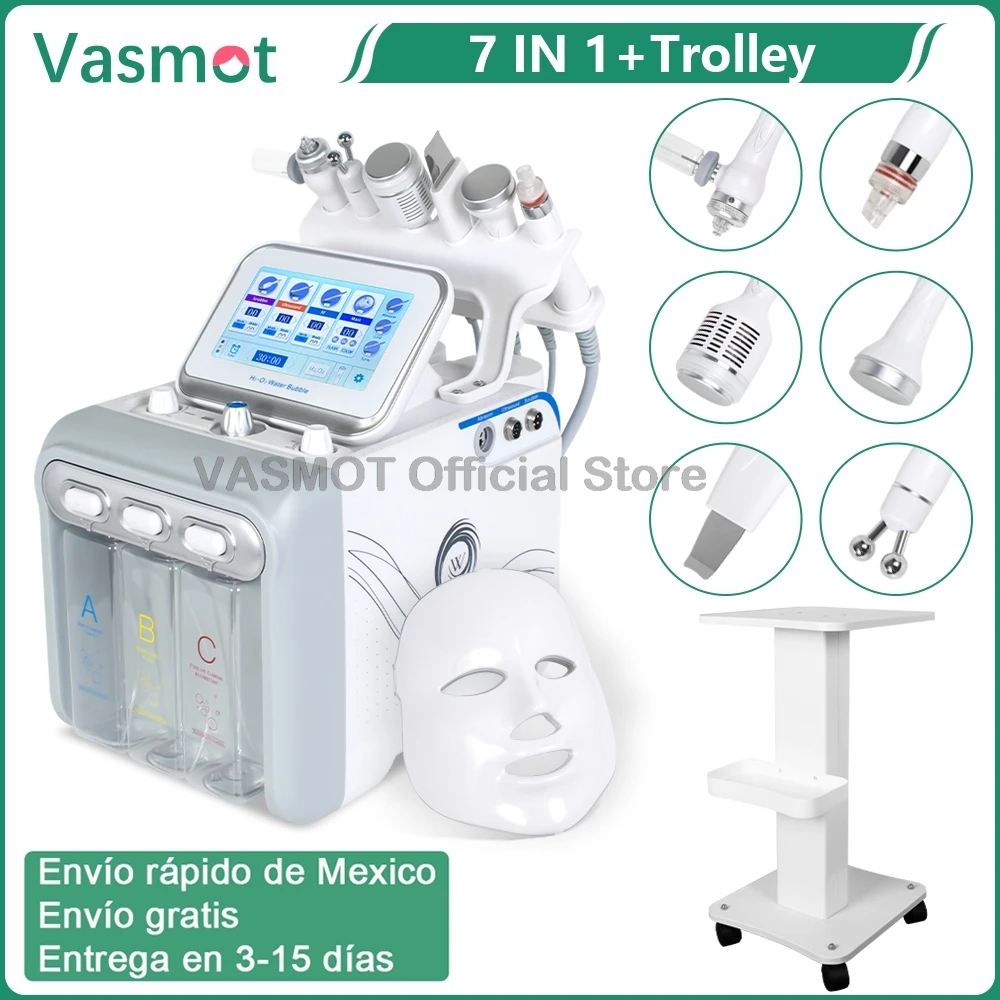 6/7IN1 Water Dermabrasion Hydrogen Oxygen Machine Water Jet Deep Cleansing H2O2 Small Bubble Facial Beauty Machine Instrument