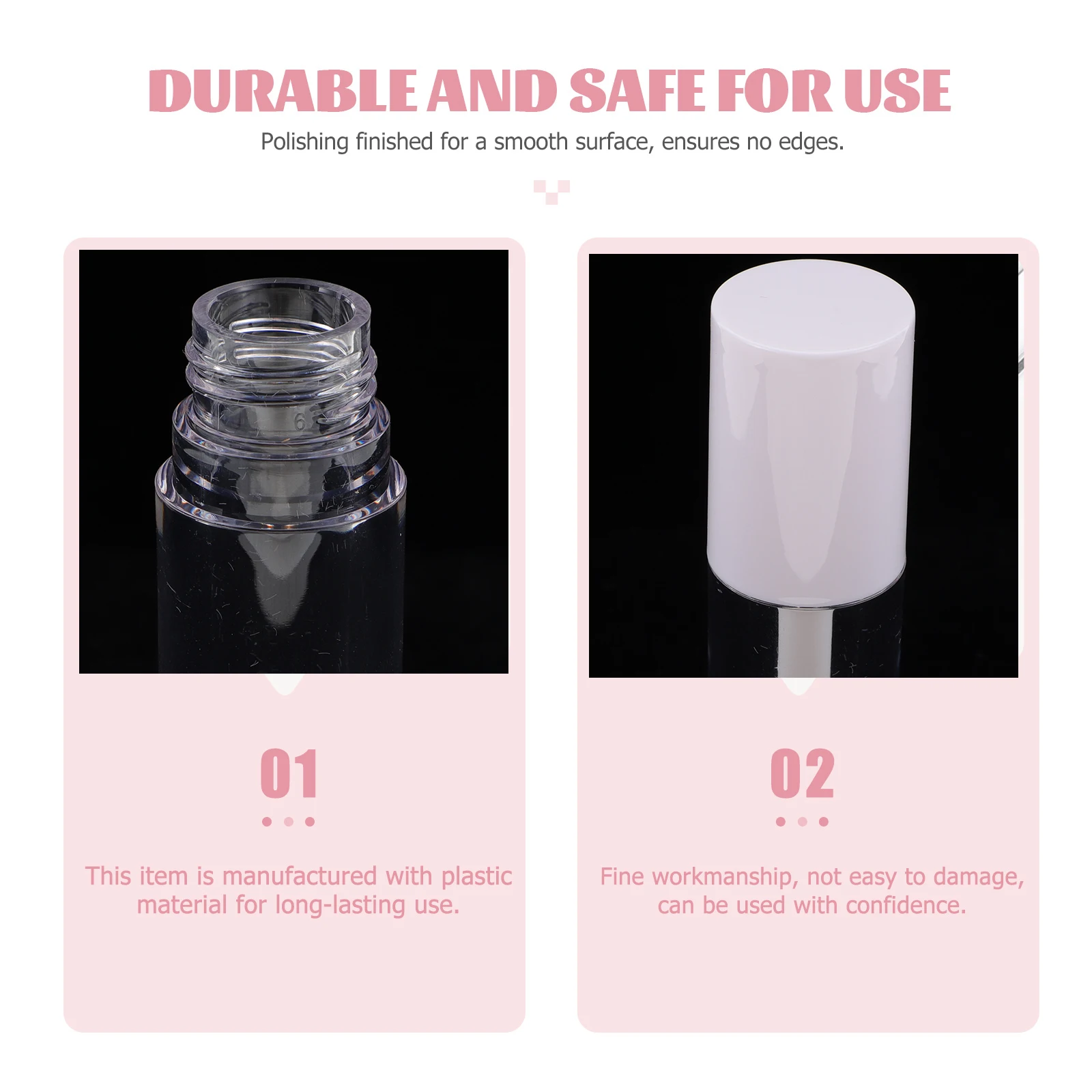 

12Pcs Lip Gloss Tubes Empty Clear Refillable with Wand 6Ml Mini Plastic Containers for DIY Lip Balm Travel Storage Bulk