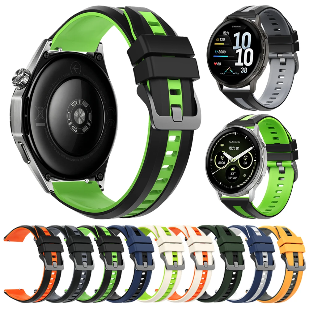 Silikonarmband 22 mm für Garmin Venu 2 3 Forerunner 570 47 mm 265 255 Musik Vivoactive 4 Handgelenkband für Garmin Venu 4 45 mm Armband