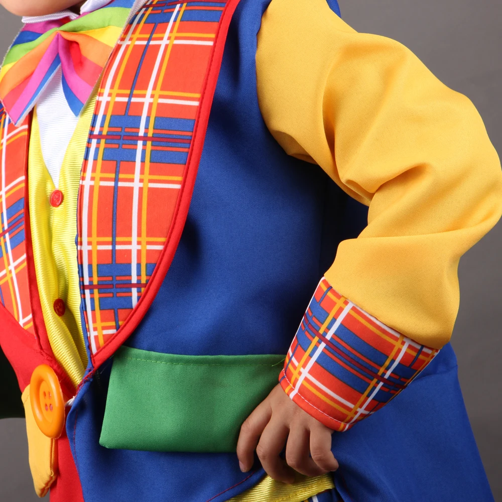 Cosplay de circo com sapatos e peruca infantil, palhaço de carnaval, macacão e chapéu infantil, festa de aniversário do bebê, meninos e meninas