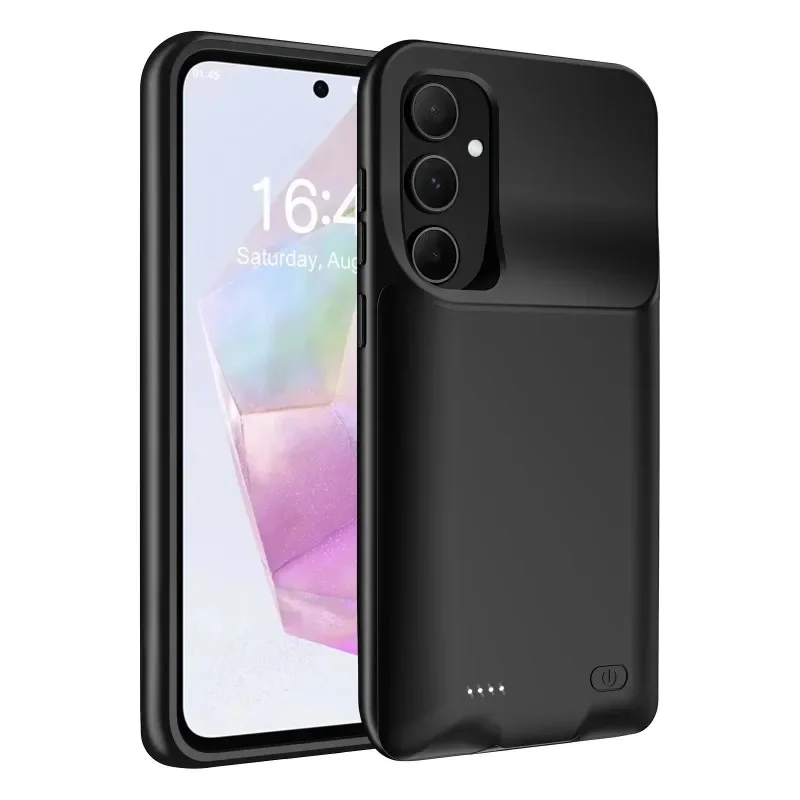 10000mAh Smart Battery Charger Case for Samsung Galaxy A55 External Power Bank Portable Phone Battery Pack A55 Charging Cover