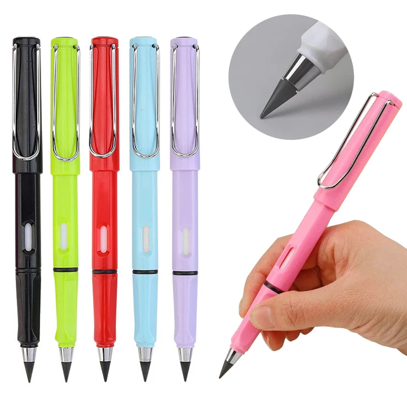 1Pcsnew Oneindige Schrijven Potlood Inkt Gratis Novelty Eeuwige Pen Art Schets Tekening Tool Kinderen Gift Schoolbenodigdheden Briefpapier