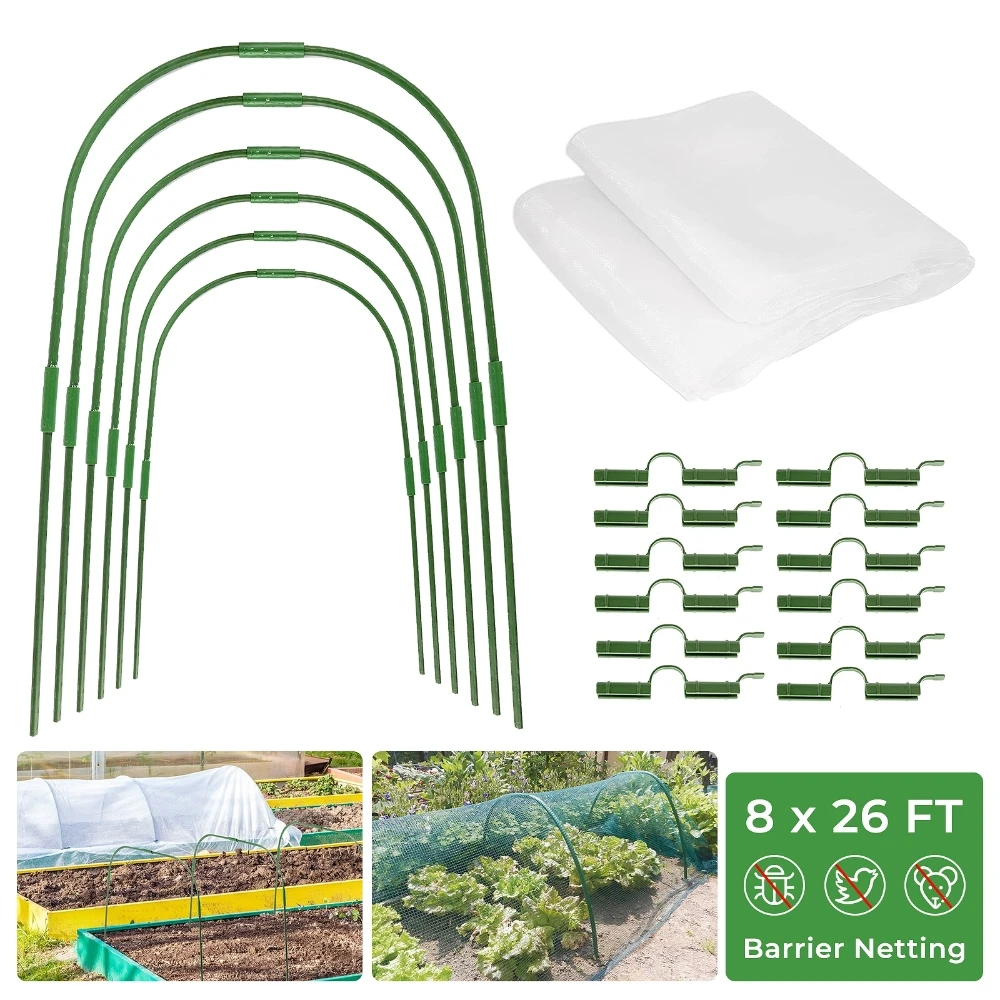 

Greenhouse Hoops Steel Frame Climbing Vine Pole Gardening Bracket Plastic-coated Steel Pipe Climbing Vine Bracket Tomato Rack