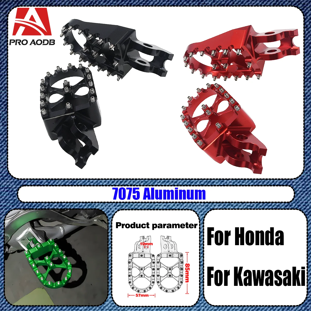 

For HONDA CR125 250 150R 250R CRF150R 250R 450R 250L 450L 250X 450X Precision-Made Motorcycle Accessories-FootPegs Pedals