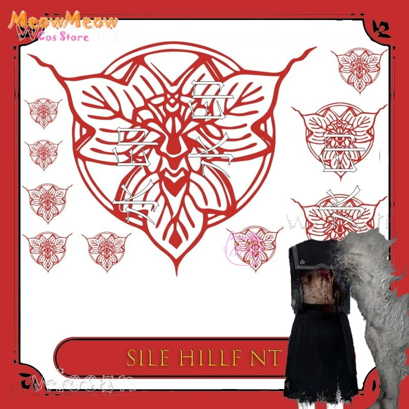 Disfraz Halloween BSileHillf Nt Hinako Shimizu tatuaje temporal Cosplay pegatina de cintura accesible Ani Carnaval adultos