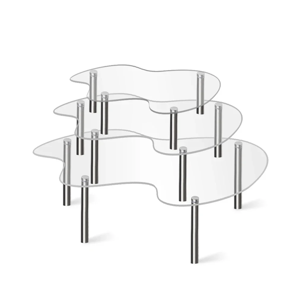 Bakery Stand Acrylic Cupcake Stand Tabletop Display Clear Acrylic Easy To Assemble High-quality Material For Events