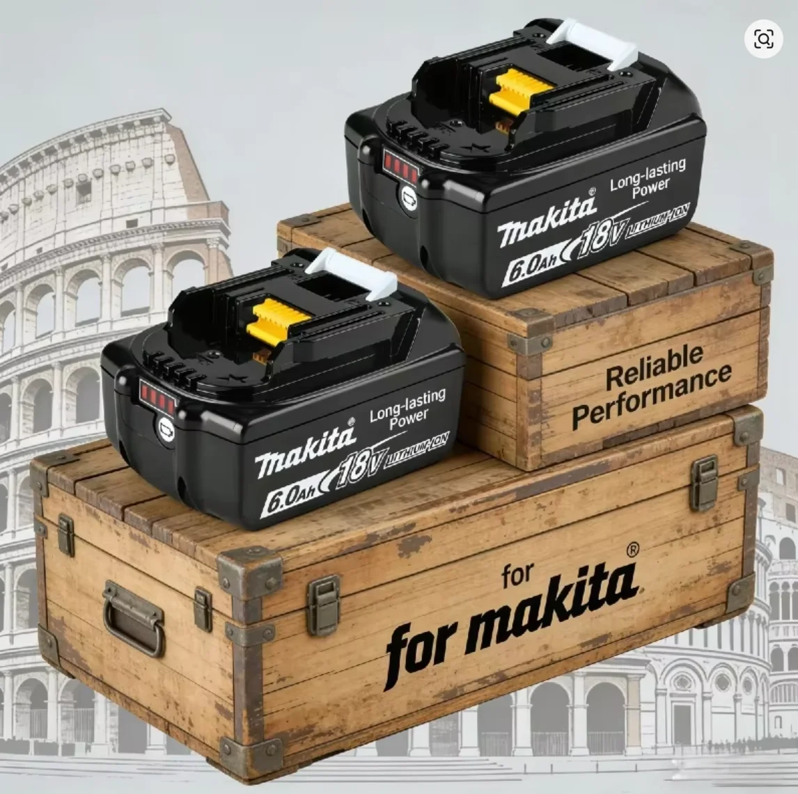 

100% Genuine 18V Makita 6Ah Makita Battery BL1840 BL1830B BL1850B BL1850 BL1860 BL1815 Replacement Lithium Battery