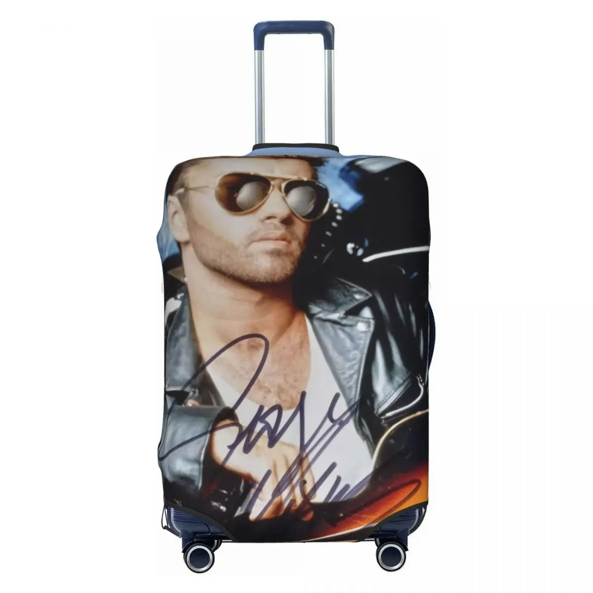 George Michael British Singer Suitcase Cover Useful Travel Protector Luggage Accesories Vacation