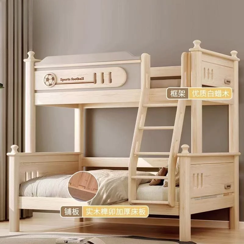 Full solid wood mother and child bed Bunkbed Upper and lower bunbed Two floors Upper and lower bunk woodenbed Adult double b