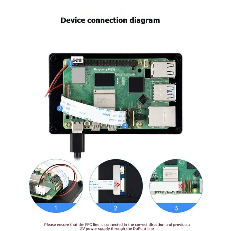 FC-[IANC-AB01] For Raspberry Pi Board 5 Compatible 4 Inch DSI LCD Display Capacitive Touchscreen 480X480 Resolution For DIY Proj
