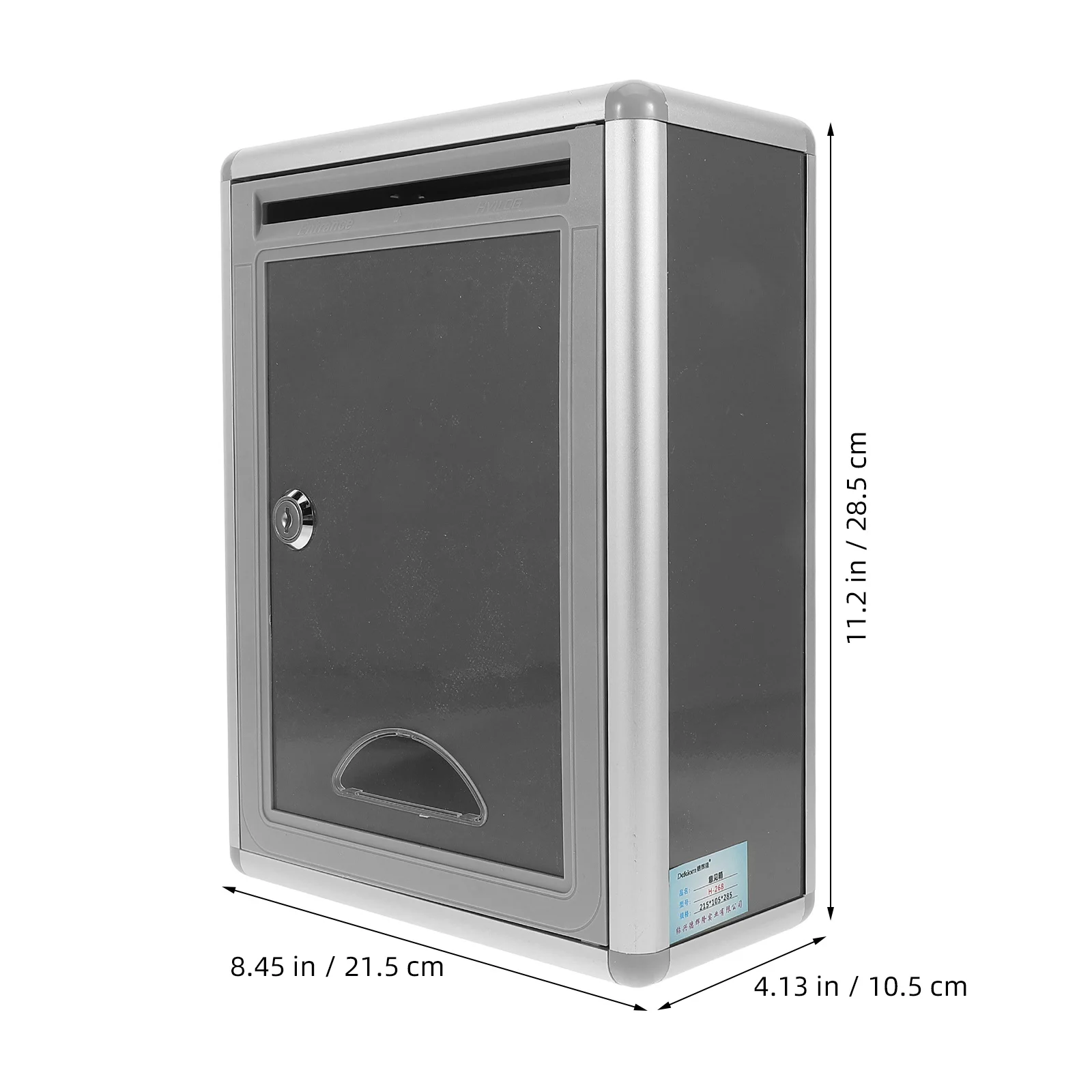 1 Zestaw Wiszącego Skrzynki Pocztowej z Zamkiem na Klucz, Montowana na Ścianie, Stylowa i Bezpieczna Skrzynka na Listy i Paczki, Do Użytku Domowego i Komercyjnego