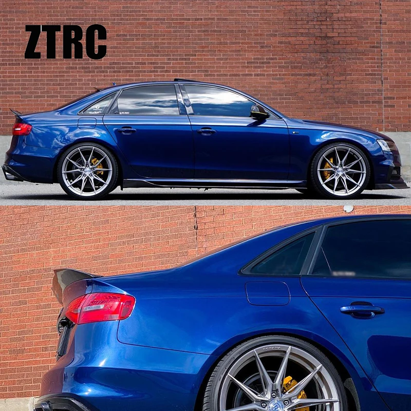 

For AUDI A4 B8.5 Sedan PSM Style Carbon Fiber Rear Spoiler Trunk Wing 2012-2016