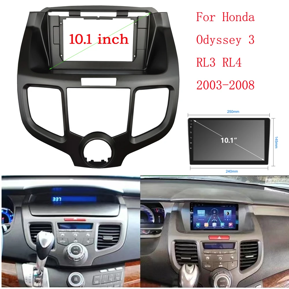 

10 Inch Car 2Din Radio Stereo Fascia Frame for Honda Odyssey 2003-2008 Big Screen DVD Player Face Dash Mount Trim Kit