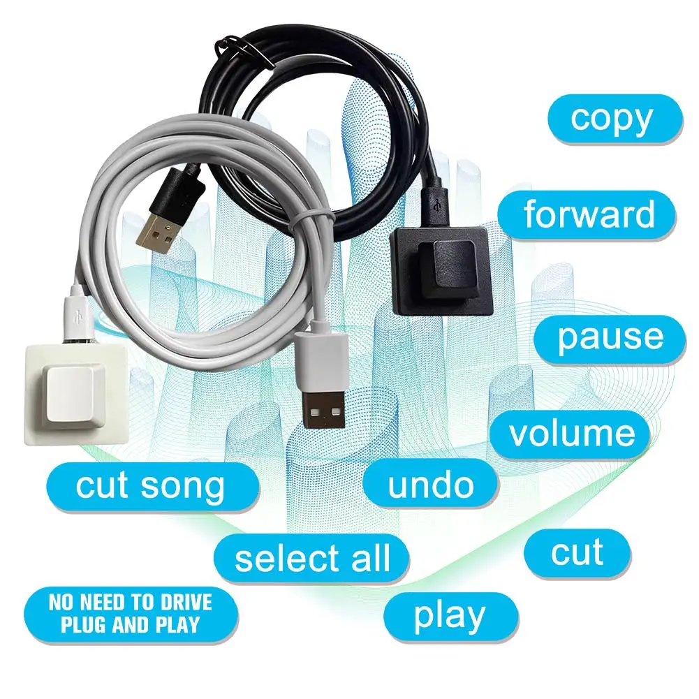 One-Button USB Keyboard Programmable Macro Mini Keypad One Key HID Keyboard Mouse Mode Copy Paste Keypad For PC Laptop