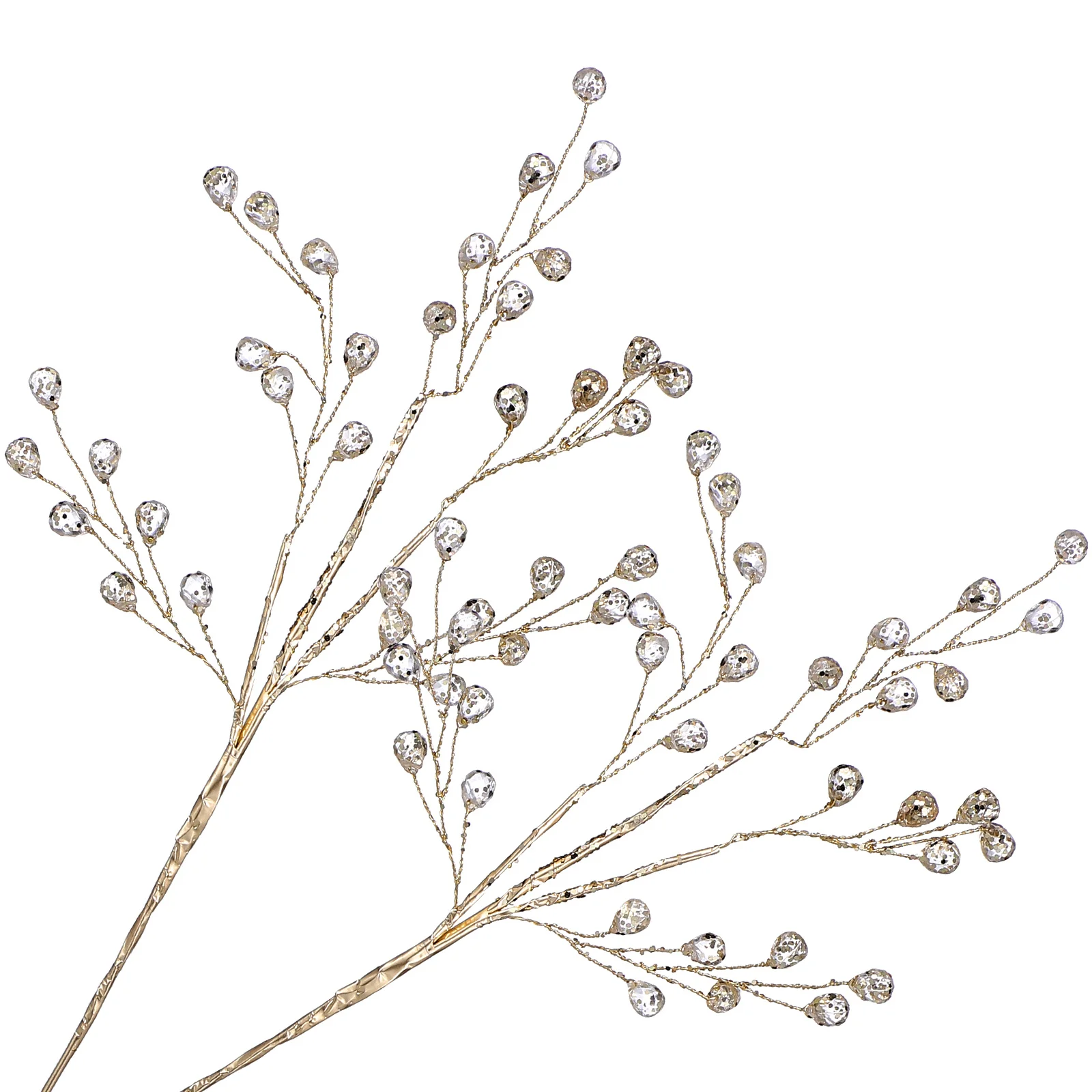 

2Pcs Xmas Acrylic Stems Artificial Berry Stems Christmas Tree Decorations Fake Picks for Rustic Farmhouse Decor