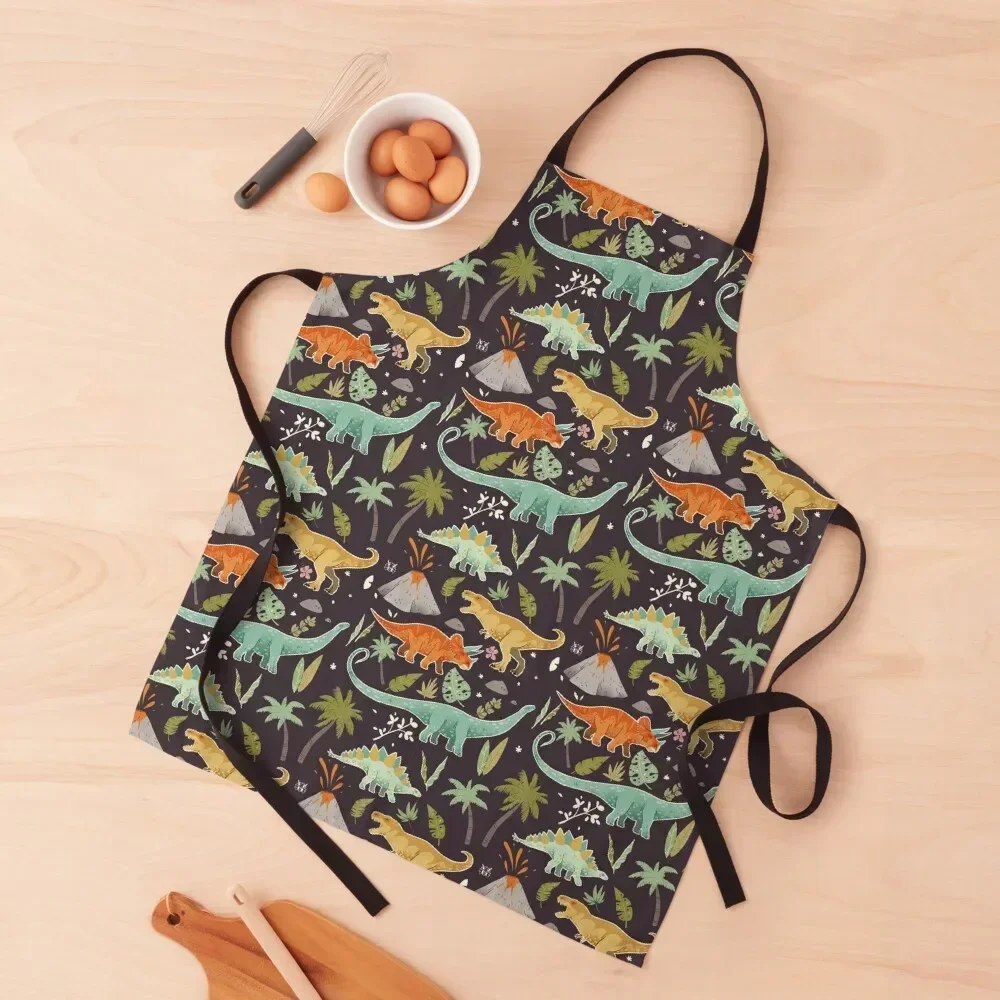 

A colorful dinosaur pattern! Apron Kitchens Woman Home Supplies Women's Home Clothes Kitchens For Men Apron