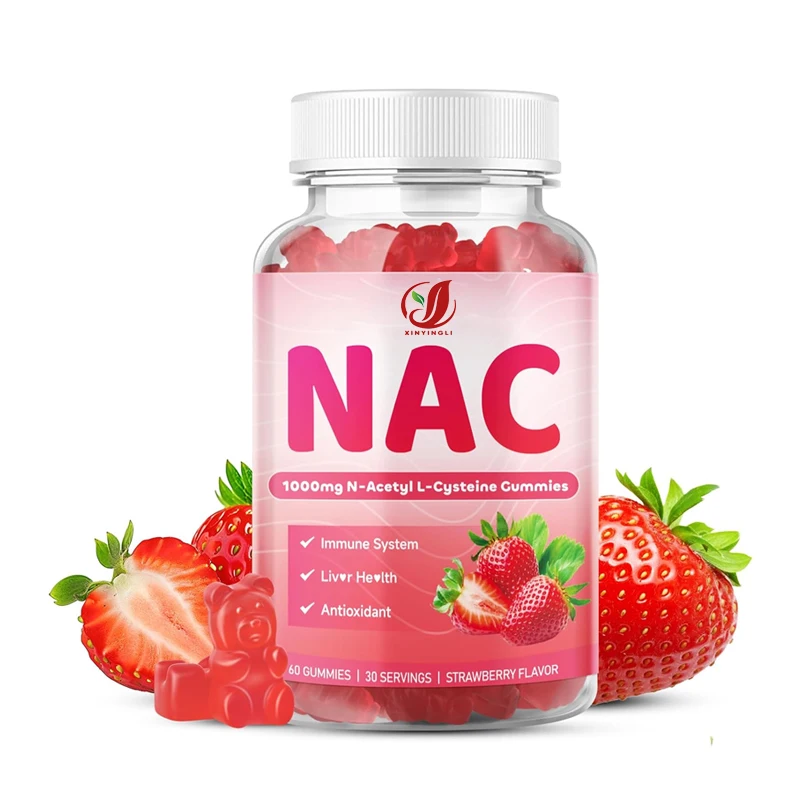 

Жевательные конфеты NAC 1000 мг, N-ацетилцистеин, для поддержки иммунитета, здоровья печени и антиоксидантной защиты, 60 жевательных конфет