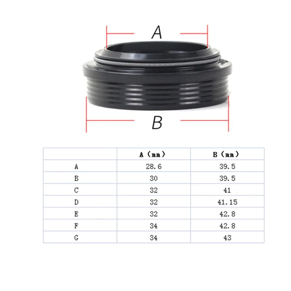 2pcs Bike Bicycle Fork Dusty Seal 28.6/30/32/34mm Dust Wiper Oil Seal Setting Dustproof Fork Oil Seals MTB Bikes Accessories