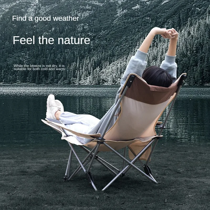 

Dacheng Outdoor Camping Folding Chair Napping Camping Portable Foot Rest Chair Sitting and Lying Dual Use Lying Chair