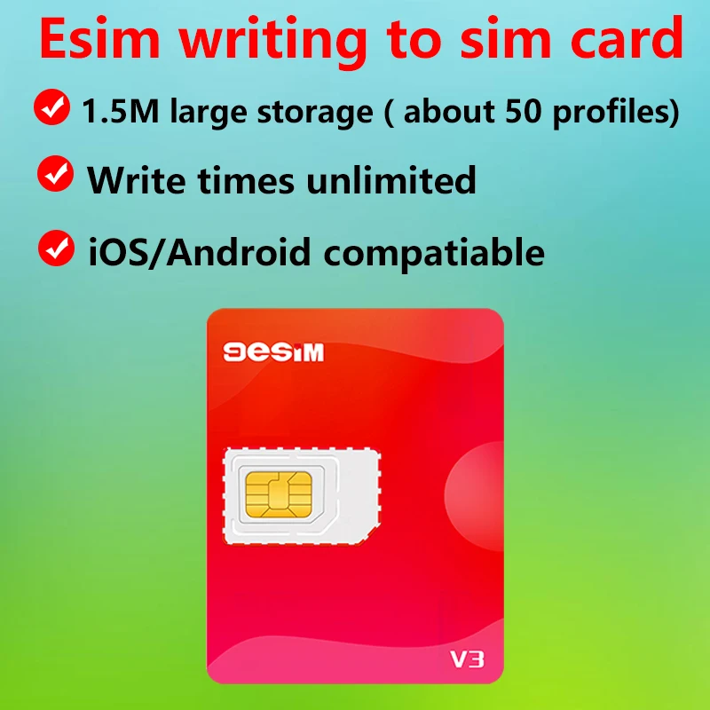 9esim V3 esim to sim card adapter for android 、iphone 15 16 pro max 14，removable euicc esim.me physical converter 5ber estk me