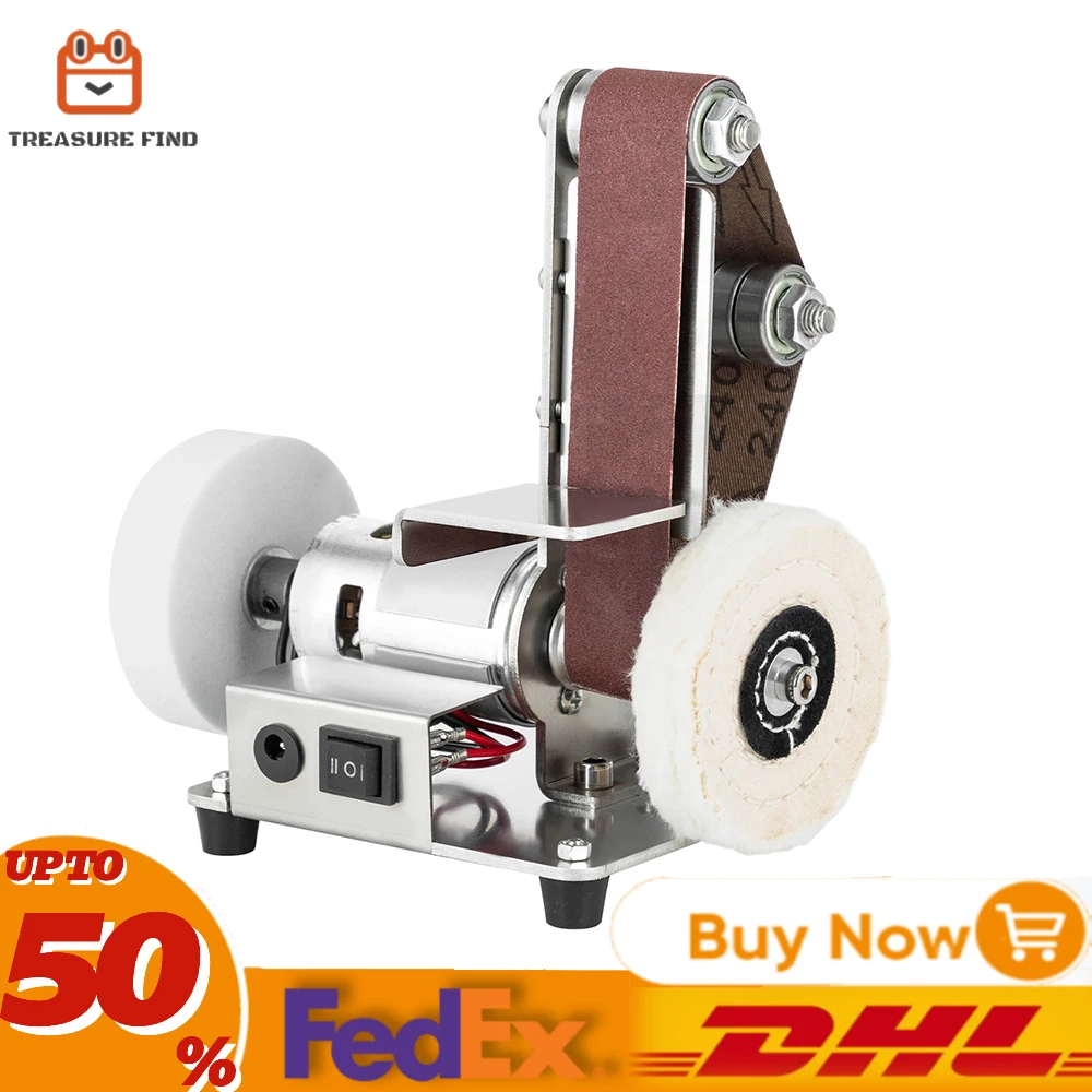 

Mini Belt Sander 775 Motor Electric Bench Grinder 304 Stainless Steel TableTop Polisher Sanding Machine Adjustable Speed