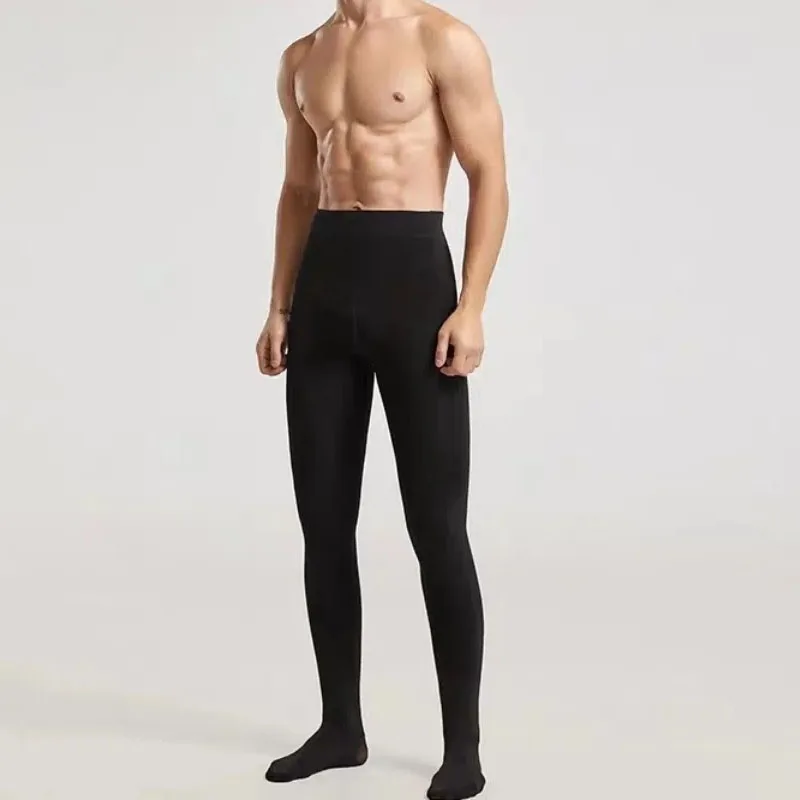 

Feminine winter black leggings Mens super thick autumn and winter warm bare legs artifact wear tight stockings Crossdresser Gay