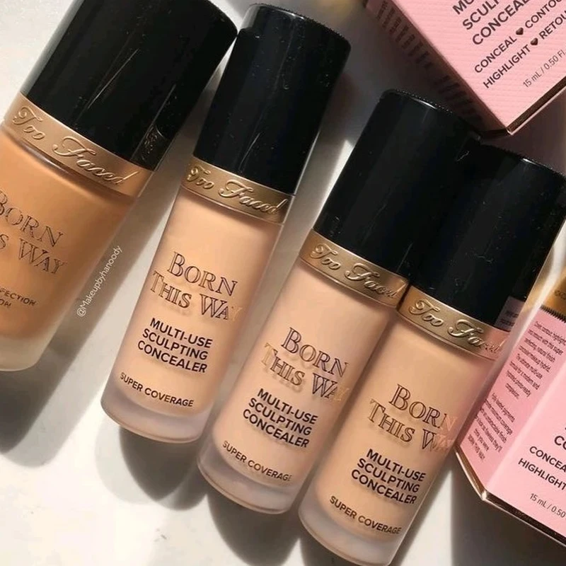 Too Faced Swan Brightening and Tear Trough Correction Multi-Use Concealer with Retouches Wide Shades Range of Flawless Makeup