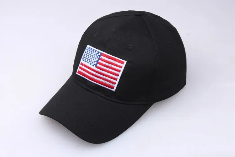 Hot Sales US Flag Cotton Baseball Hat Outdoor Versatile Trendy Men\'s and Women\'s Flag Sunshade Casual Hat