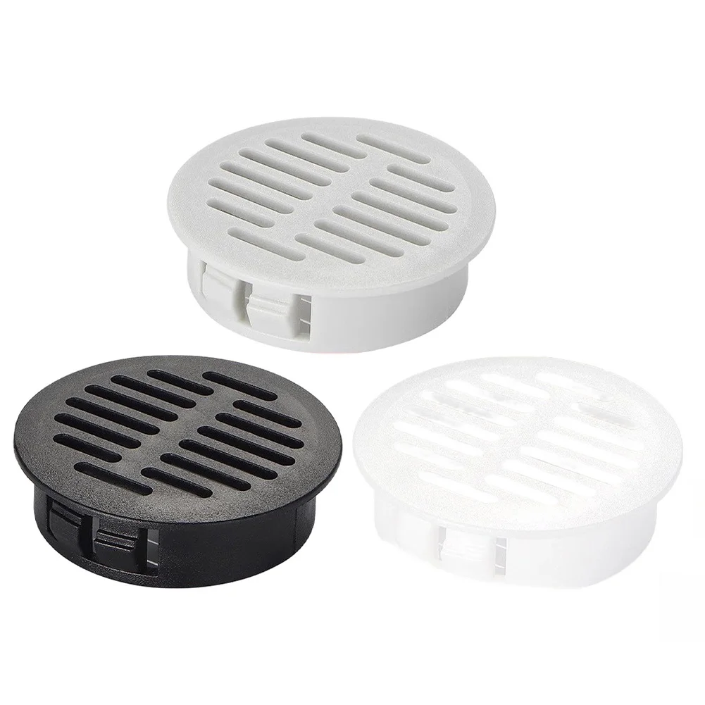 30Pcs 35mm Round Air Vent Covers ABS Plastic Soffit Grille For Cabinet Shoe Closet Moisture Proof-Kitchen Bathroom Ventilation
