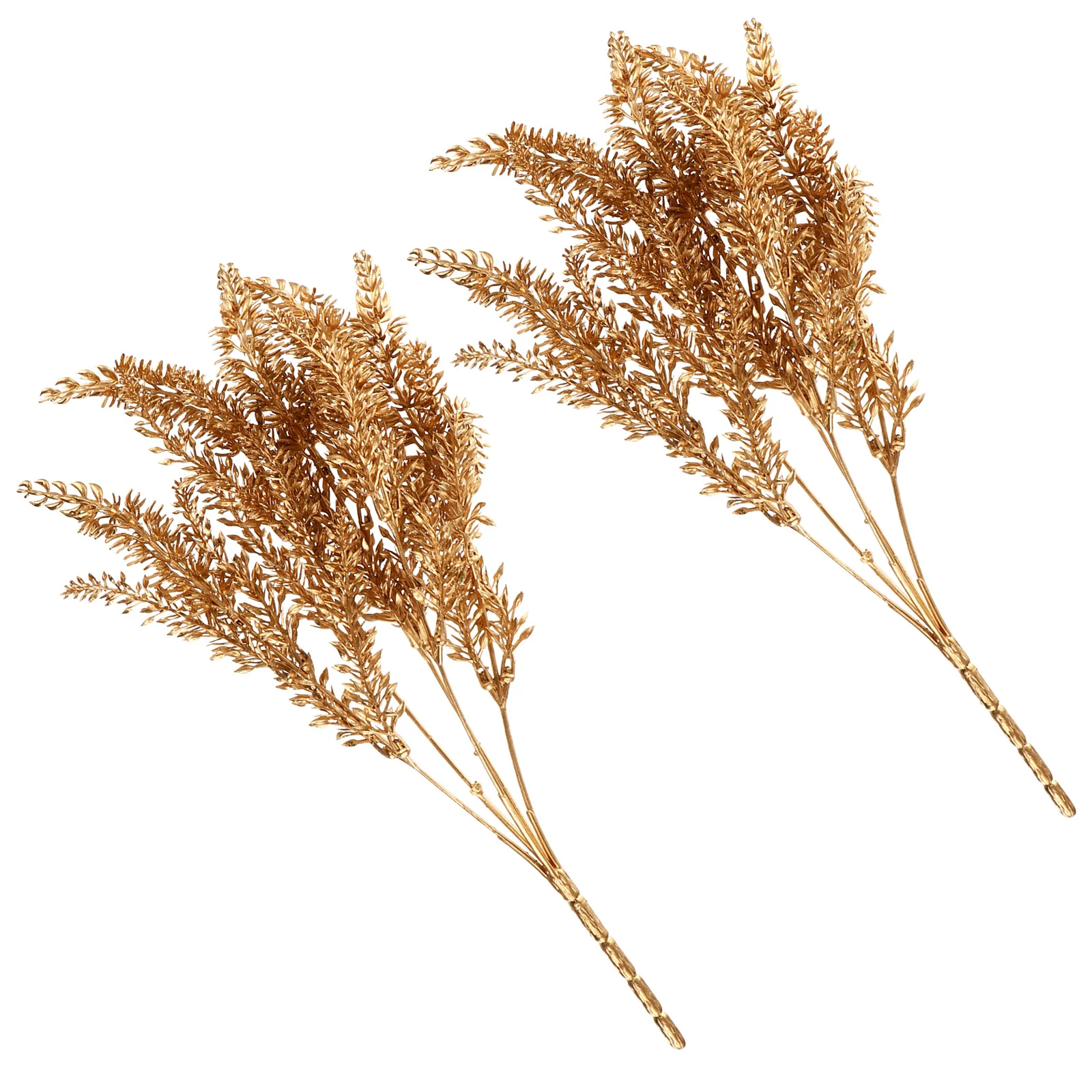 

2pcs Simulated Flowers Decor Golden Artificial Flower For Wedding Christmas Party Decoration Festive Home Supplies