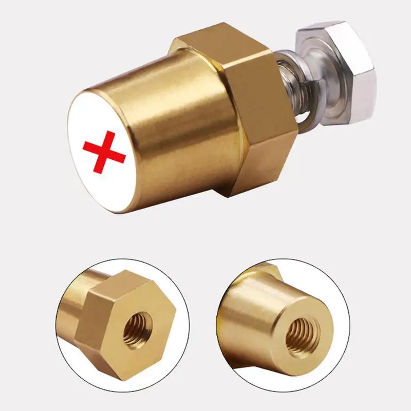 Car Audio Battery Terminal Side Post 3/8-16 Threaded Brass Side Post Battery Terminal Connector Car Battery Thread Terminal