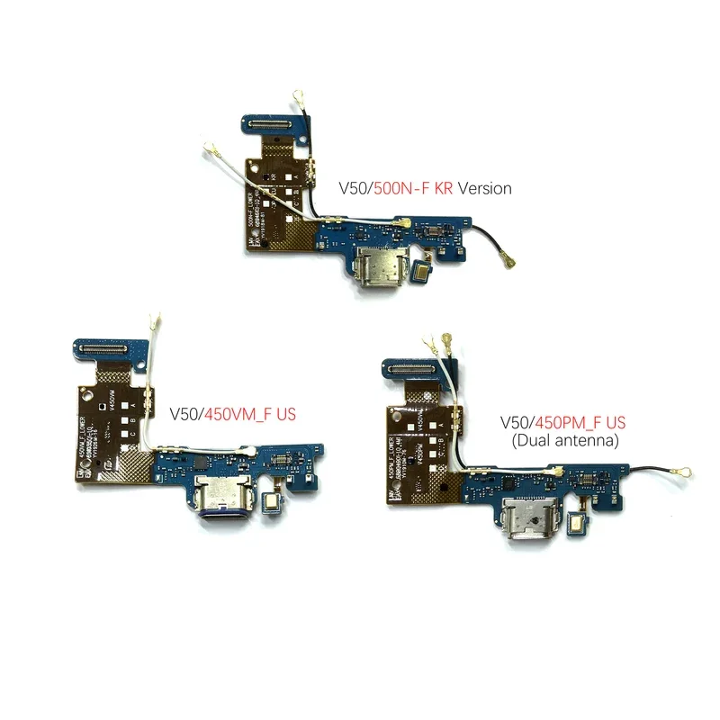 USB Charger Flex Cable For LG V40 V50 500N 450PM V50S V60 ThinQ Wing 5G LM-F100 ThinQ Korea Dock Connector Charging Board