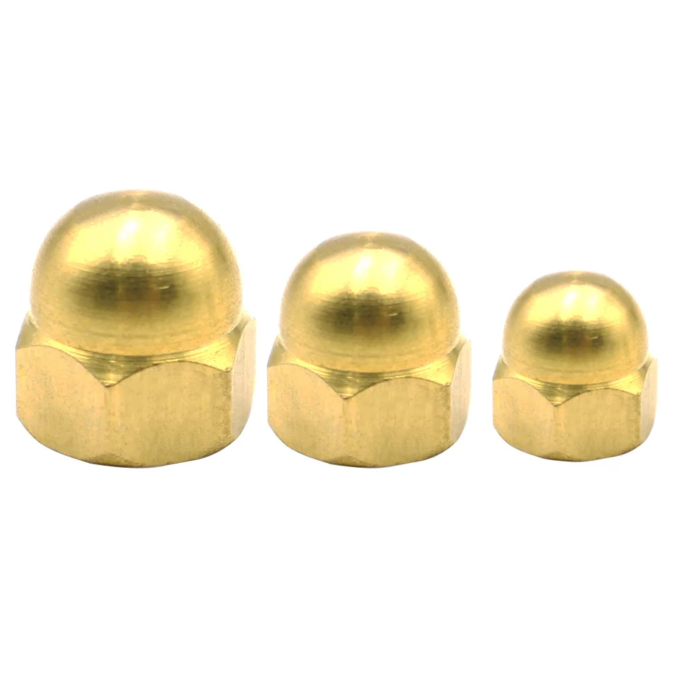 Brass Dome Cap Nuts M3~M20 Decorative Ball Cap GB923 DIN1587 Standard Zinc Plated Steel for Home Improvement