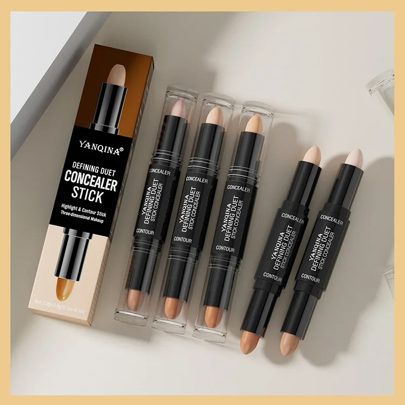 Gezicht Foundation Concealer Pen Donkere Kringen Corrector Contour Stick Cosmetische Make-Up Tools Langdurige Cosmetica Nieuw