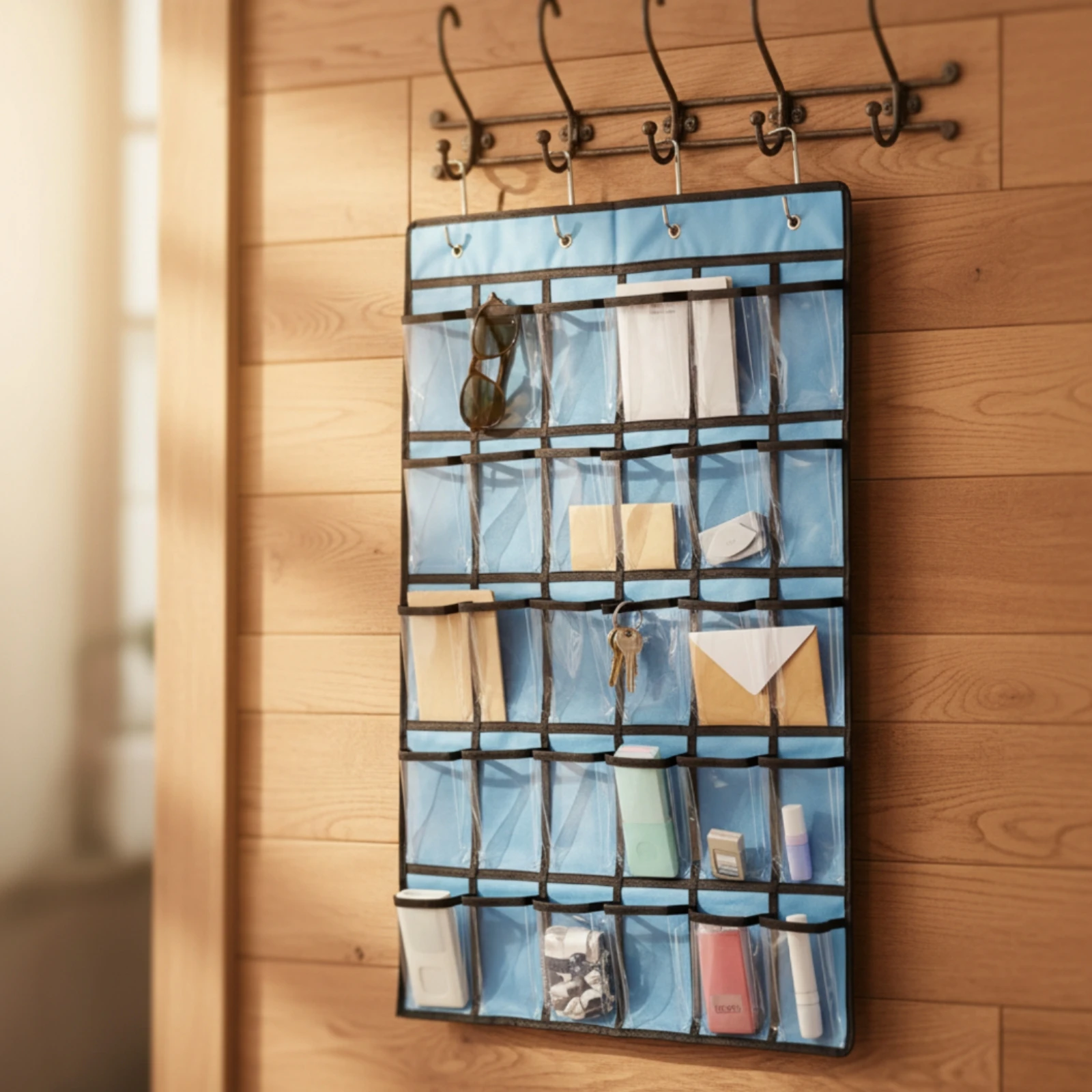 Picture 4: Over-the-Door Pocket Organizer Space-Saving over-the-Door Storage Organizer Reinforced Heavy Duty for Teachers, Classroom