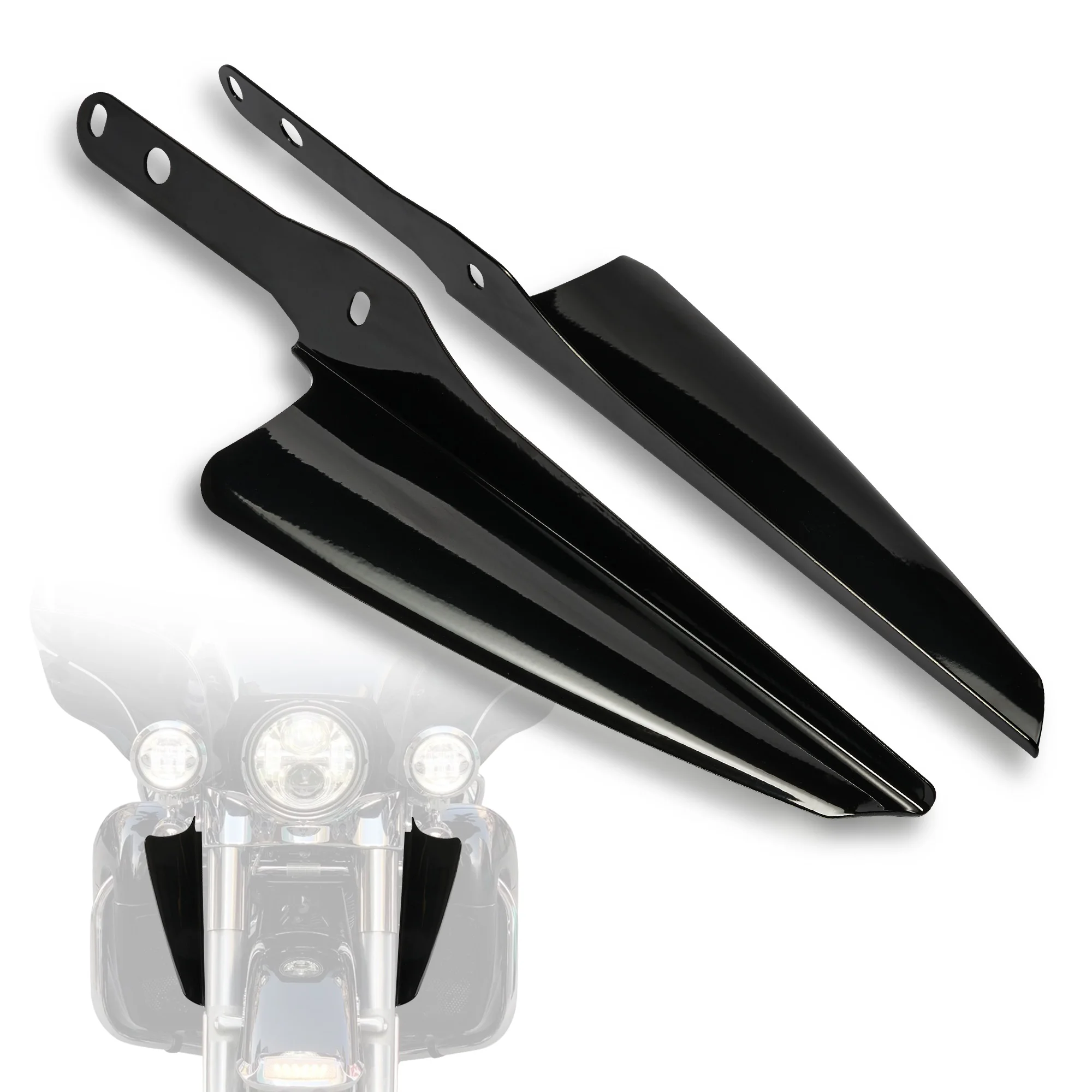 

Front Fork Mount Wind Deflectors Windshield for Harley Touring Street Glide Electra Glide Road King CVO FLHR FLHRC FLHRS FLHT