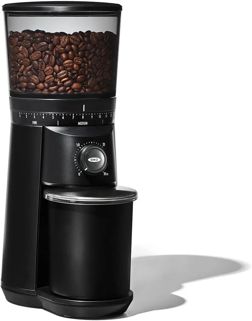 

Automatic Coffee Grinder with Stainless Steel Burrs, 15 Settings for Espresso to French Press, Large Hopper