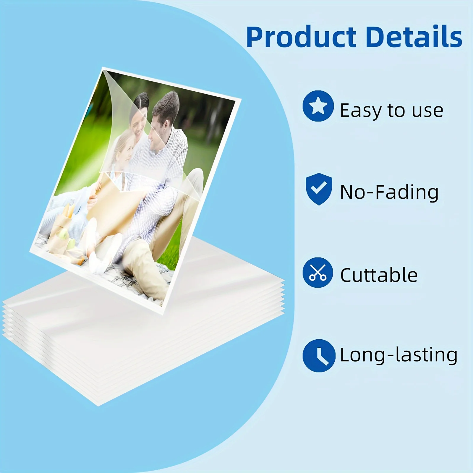 50 or 100 Sheets A6 Clear Self-Adhesive Cold Laminating Film 4.1x5.8" Document & Photo Protection Cold Lamination Paper