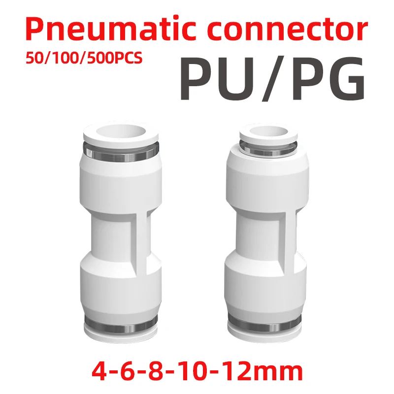 

Pneumatic Fittings Fitting Plastic Connector PU 4mm 6mm 8mm 10mm For Air water Hose Tube Push in Straight Gas Quick Connection