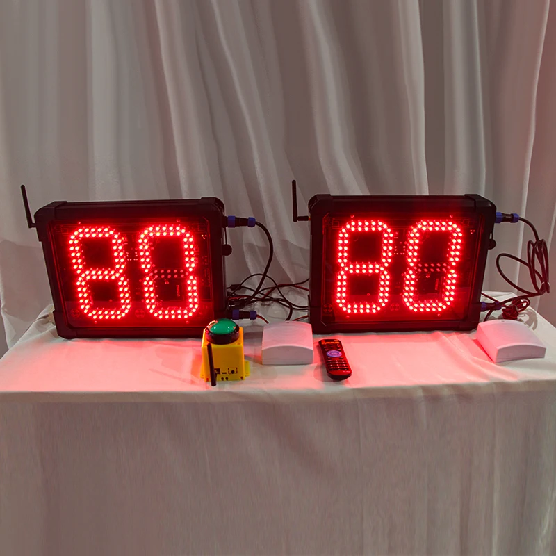

New Design Texas Lacrosse Shot Clock Synchronous System Outdoor Timer 80S Wireless Button Control Shot Clock