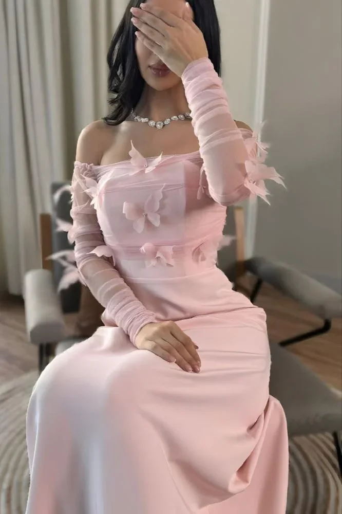 Robes de nuit arabe chérie longueur au sol personnalisées luxueuses robes de bal de soirée à fleurs فستانmavera2025