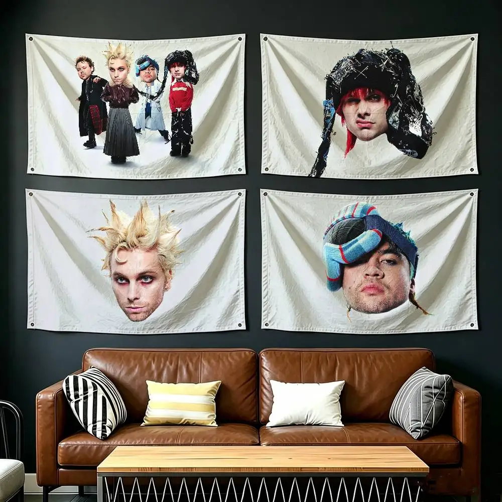 5 S-Seconds of S-Summer Band - Banderas adecuadas para fiestas, clubes, decoración de paredes interiores y exteriores, regalo para fanáticos