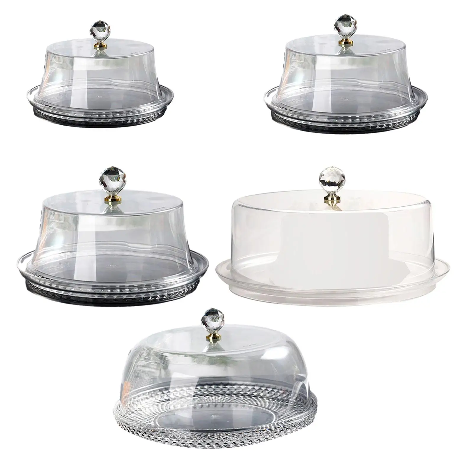 Acrylic Cake Stand with Dome Lid Cake Holder for Kitchen Festive Party Decor