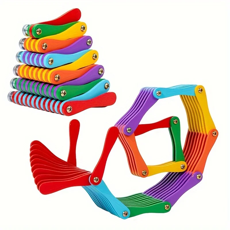 

Игрушка Twisty Fidget для детей и взрослых, обучающая головоломка, складные блоки, обучающий сортировщик цветов, подарок для мальчиков, девочек, взрослых